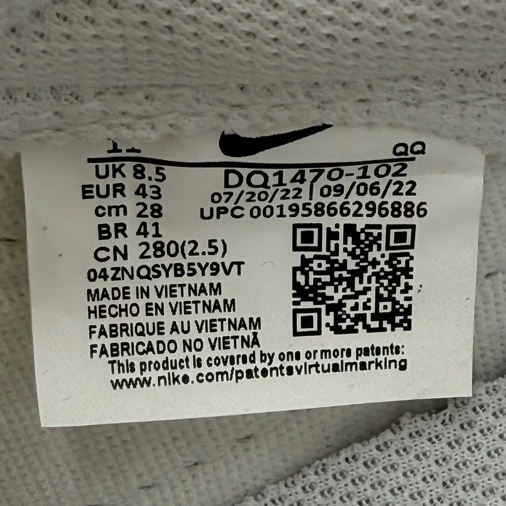 Nike Blazer‎ Low 77 Sneakers Jumbo White Pink Oxford Retro DQ1470-102 Womens 11